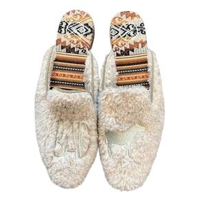 Inkkas Bad Ass Faux Sherpa Slip On Slides 🆕